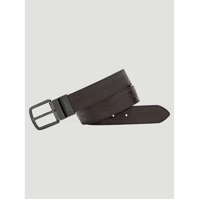 Wrangler Men's Reversible Stitch Pattern Western Belt In Brown/black