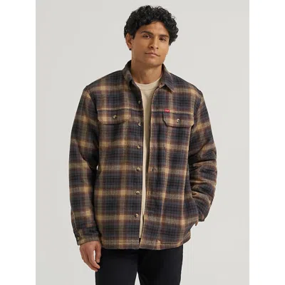 Wrangler Men's Ridgeline Heavyweight Shirt Jacket In Asphalt Oak In Multi