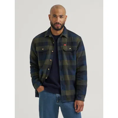 Wrangler Men's Ridgeline Heavyweight Shirt Jacket In Navy Olive In Multi