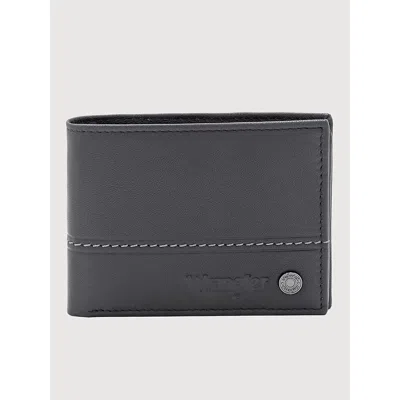 Wrangler Men's Slim Flip Wallet In Black