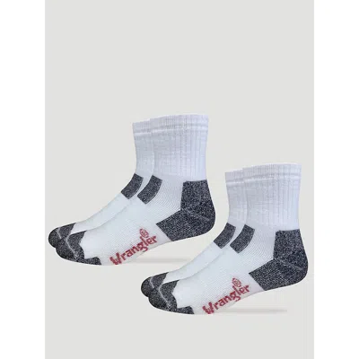 Wrangler Men's Steel Toe Ultra-dri Socks (2-pack) In White In Multi