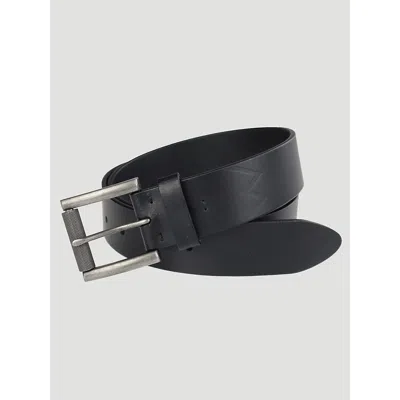 Wrangler Men's Stitched Leather Belt In Black