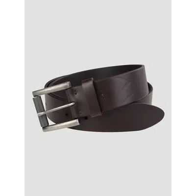 Wrangler Men's Stitched Leather Belt In Brown