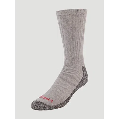 Wrangler Men's Ultra Dry Crew Sock (6-pack) In Grey In Gray