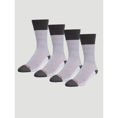 Wrangler Men's Warmest Boot Sock (4-pack) In Grey In Multi