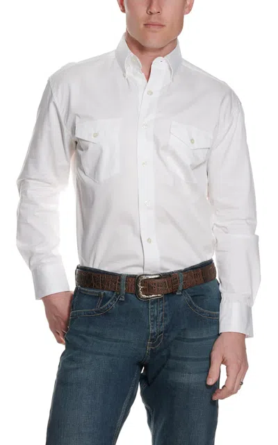 Wrangler Men's White Painted Desert Long Sleeve Western Shirt