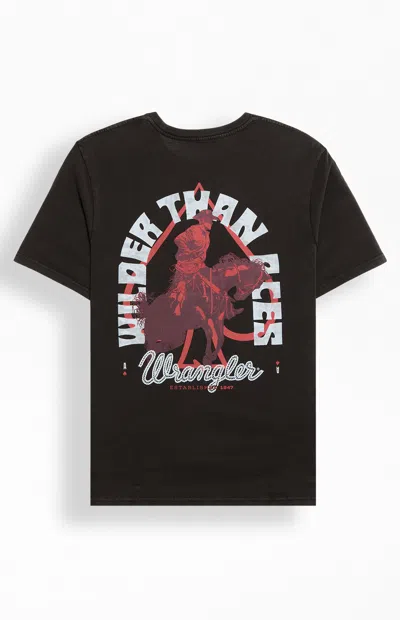 Wrangler Men's Wilder Than Aces T-shirt In Black In Multi
