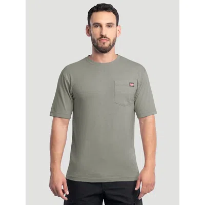 Wrangler Men's Workwear Heather Pocket T-shirt In Moss In Green