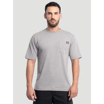 Wrangler Men's Workwear Heather Pocket T-shirt In Overcast Grey In Gray