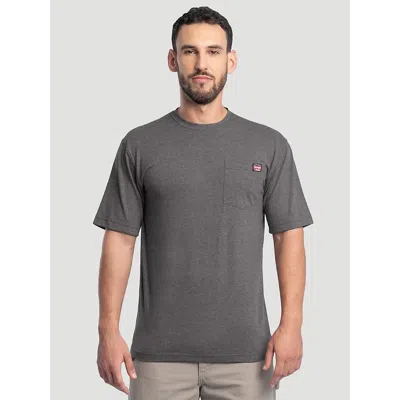 Wrangler Men's Workwear Heather Pocket T-shirt In Volcanic Grey In Gray