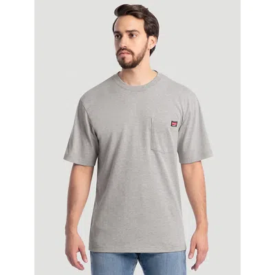 Wrangler Men's Workwear Pocket T-shirt In Heather Grey In Gray