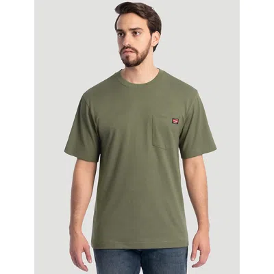 Wrangler Men's Workwear Pocket T-shirt In Lichen Green