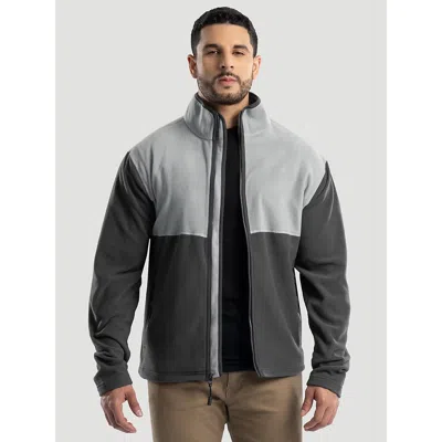 Wrangler Men's  Atg™ Color Block Mock Neck Jacket In Grey In Gray