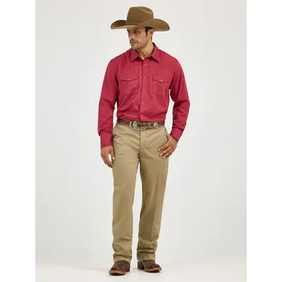 Wrangler Men's  Casuals® Flat Front Relaxed Fit Pants In Khaki In Brown