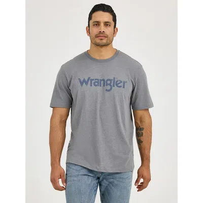 Wrangler Men's  Kabel Logo T-shirt In Pewter In Gray