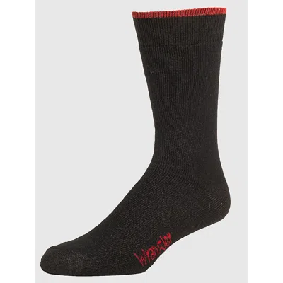 Wrangler Men's  Mid-weight Crew Work Socks (3-pack) In Brown In Black