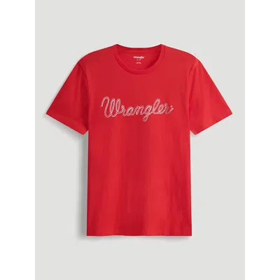Wrangler Men's ® Rope Logo T-shirt In Cayenne In Red