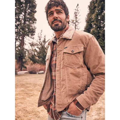 Wrangler Men's ® Sherpa Lined Corduroy Trucker Jacket In Acorn In Brown