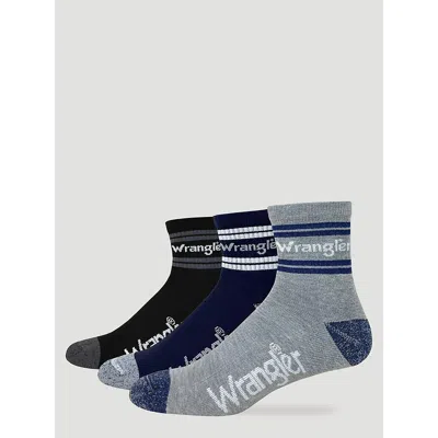 Wrangler Men's  Stripe Quarter Socks (3-pack) In Multi