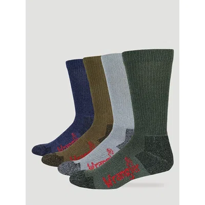 Wrangler Men's ® Ultra-dri Work Socks (4-pack) In Assorted In Multi