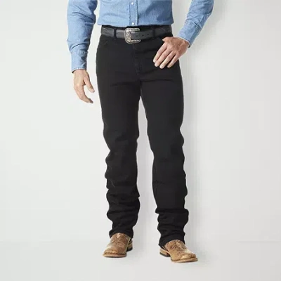 Wrangler Mens Cowboy Cut Stretch Fabric Regular Fit Jean In Black