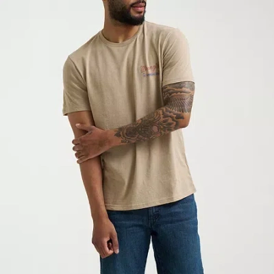 Wrangler Mens Crew Neck Short Sleeve Regular Fit Graphic T-shirt In Nude