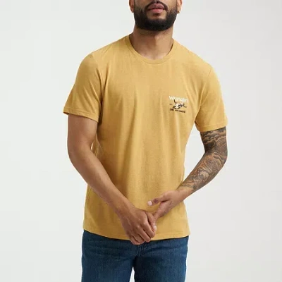 Wrangler Mens Crew Neck Short Sleeve Regular Fit Graphic T-shirt In Yellow