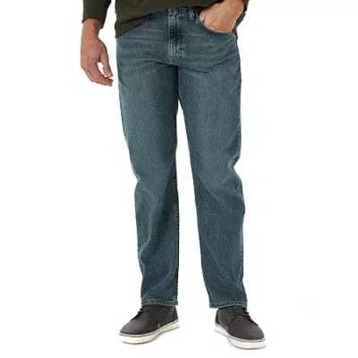 Wrangler Mens Stretch Straight Leg Relaxed Fit Jean In Blue