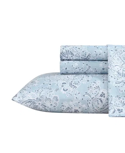 Wrangler Closeout!  Microfiber 4-pc. Sheet Set, Queen In Prairieland Paisley Blue