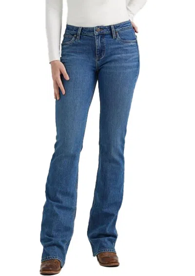 Wrangler Mid Rise Boot Cut Jean In Belle In Gold