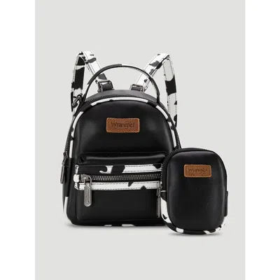 Wrangler Mini Backpack With Cow Trim In Black