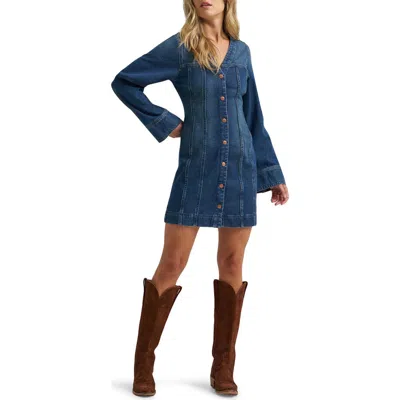 Wrangler Minidress With Flared Cuffs In Saloon Shadow