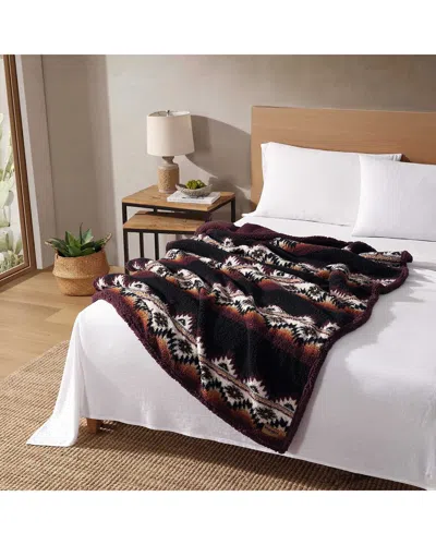 WRANGLER WRANGLER MOUNTAIN FOG POPCORN FLEECE THROW BLANKET