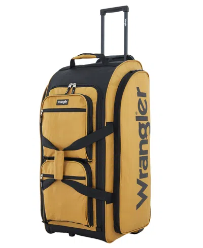 Wrangler Multi-pocket Large Upright Rolling Duffel In Ambergold