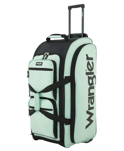 Wrangler Multi-pocket Large Upright Rolling Duffel In Seafoam
