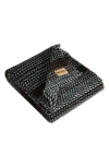 Wrangler Nash Stripe Ultra Soft Plush Fleece Reversible Throw Blanket In Dark Brown
