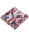 Wrangler Nolan Ultra Soft Plush Fleece Reversible Throw Bla