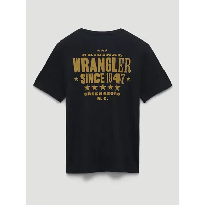 Wrangler Original Since 1947 Back Graphic T-shirt In Washed Black