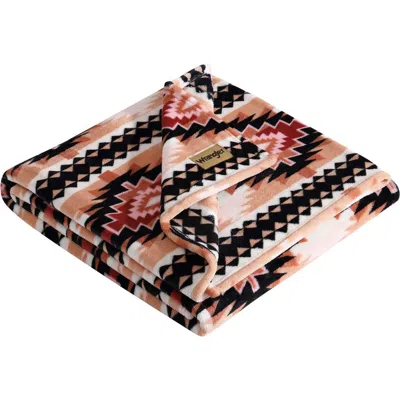 Wrangler Plains Creek Soft Plush Throw In Orange