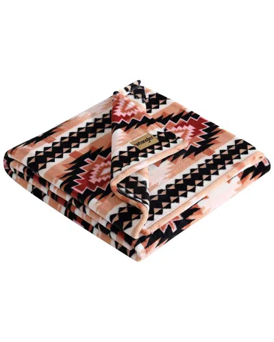 Wrangler Plains Creek Ultra Soft Plush Fleece Reversible Throw Blanket In Multi