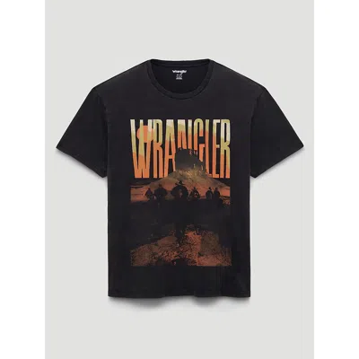 Wrangler Plateau Cowboys Vintage Fit Graphic T-shirt In Black Beauty