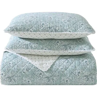 Wrangler Prairieland Paisley Full/queen Reversible Quilt Set In Blue