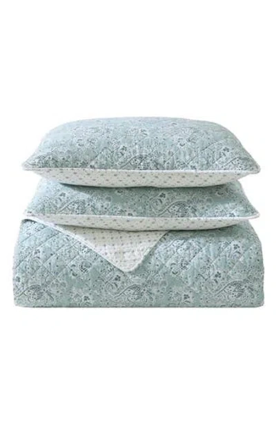 Wrangler Prairieland Paisley Twin Reversible Quilt Set In Blue