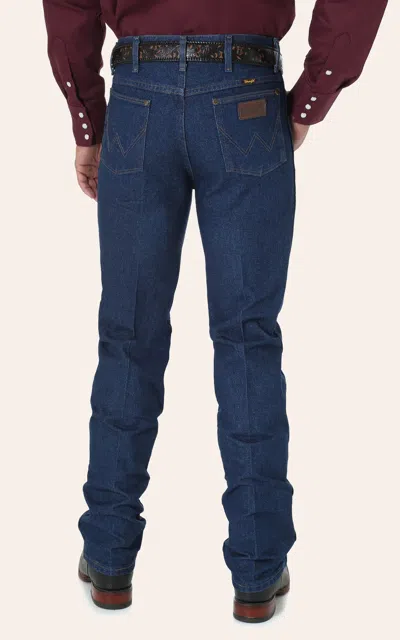 Wrangler Premium Performance Men's Prewash Indigo Cowboy Cut Slim Fit Jeans In Blue