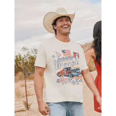 Wrangler Racecar 47 Vintage Fit Graphic T-shirt In Antique White