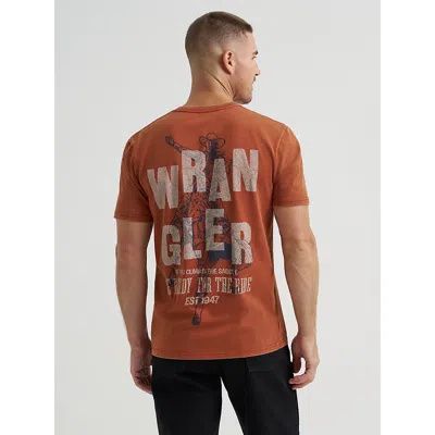 Wrangler Ready For The Ride  Graphic T-shirt In Brandy Brown