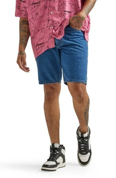 Wrangler Relaxed Fit Denim Shorts In Cowboy Mid Wash