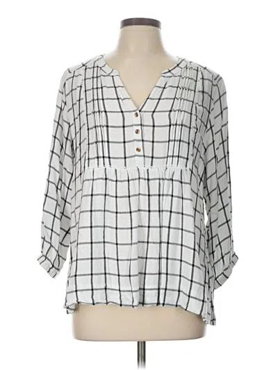 Pre-owned Wrangler Retro 3/4 Sleeve Blouse In Gray