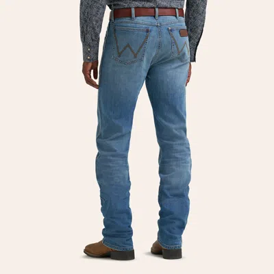 Wrangler Retro Men's Medium Wash Slim Fit Straight Leg Jeans In Blue
