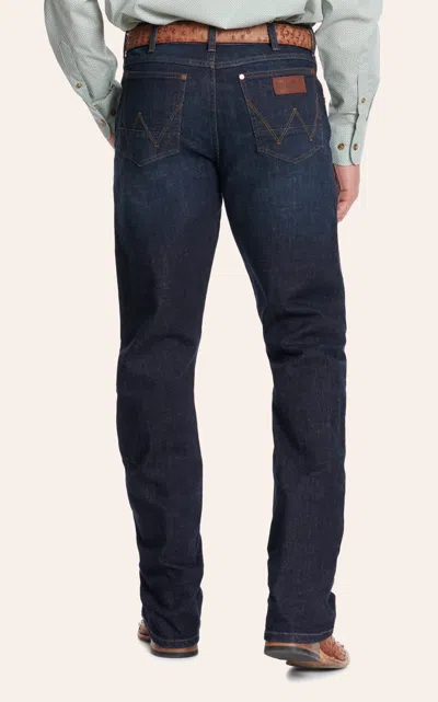 Wrangler Retro Men's Wrt20 Dark Wash Bokan Relaxed Boot Cut Jeans In Blue
